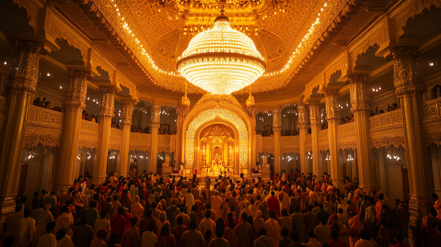 Hindu American community gathered inside a mandir, united in opposition to SB 403