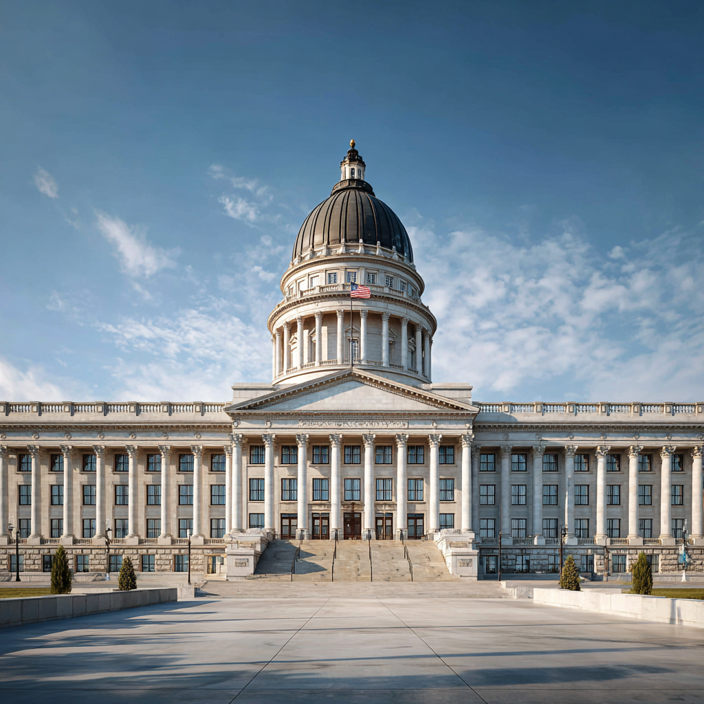 An American state capitol building exterior, representing legislative efforts around religious symbol protections